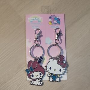 Hello Kitty and Friends Keychain Duo - Pink and Blue